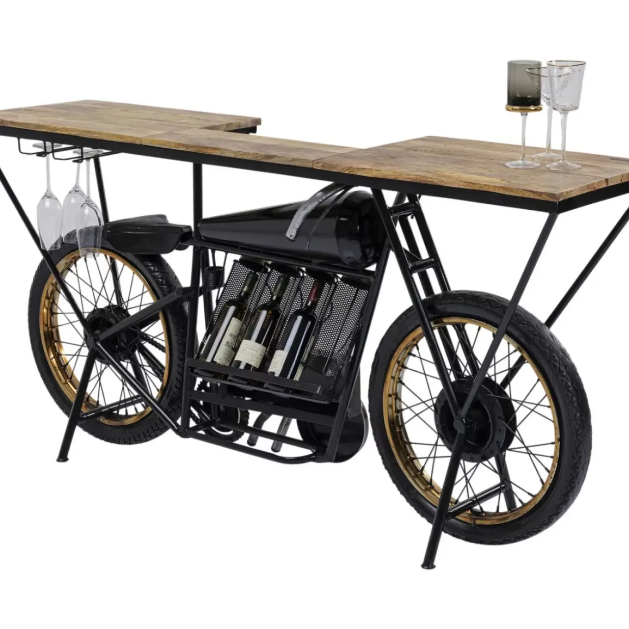 Kommoden & Sideboards-KARE Design Konsole Motorbike Schwarz
