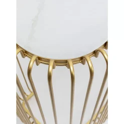 Kommoden & Sideboards-KARE Design Konsole Wire Glas Marble Gold 142X89Cm