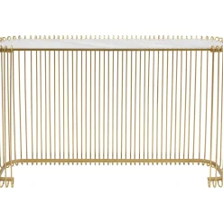 Kommoden & Sideboards-KARE Design Konsole Wire Glas Marble Gold 142X89Cm