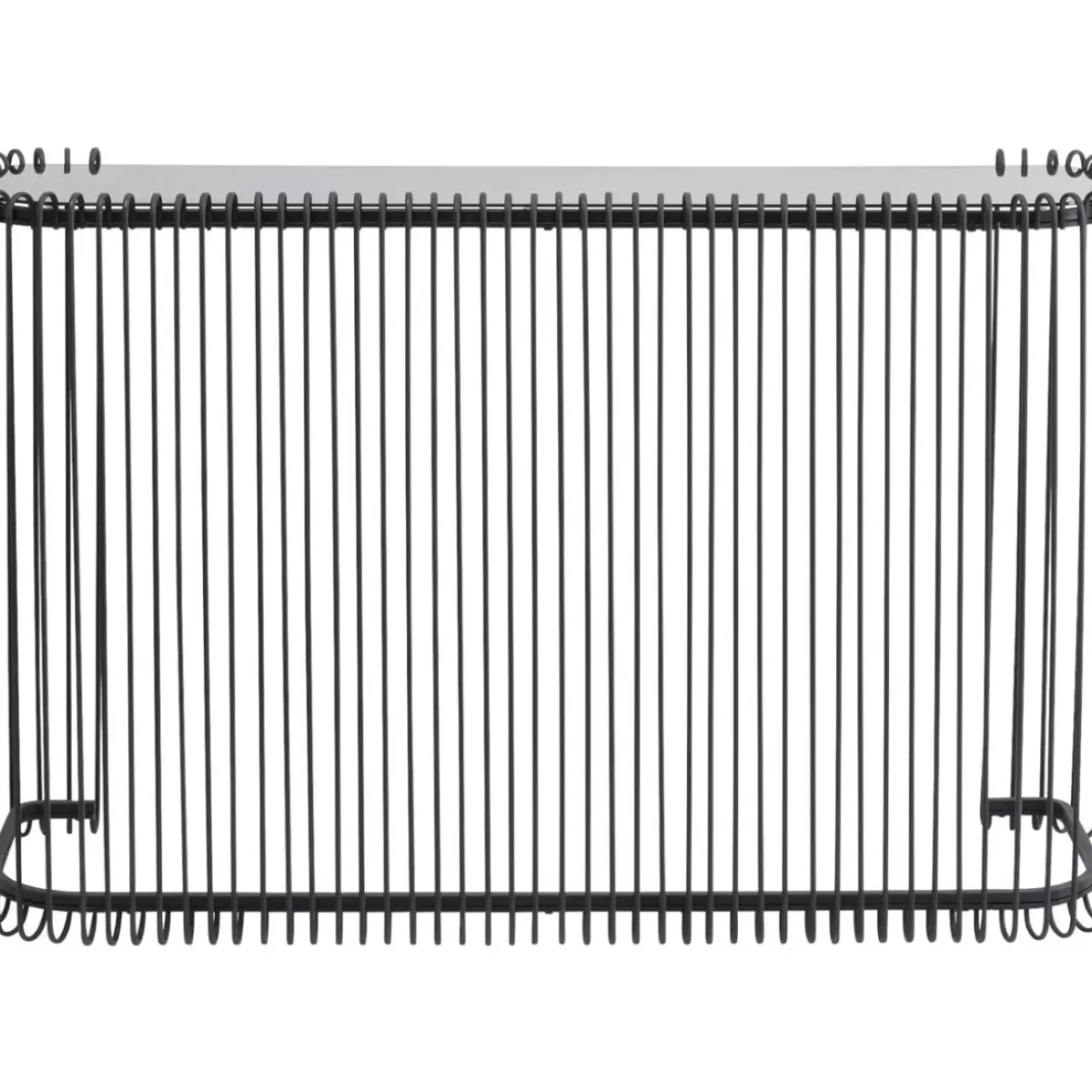 Kommoden & Sideboards-KARE Design Konsole Wire Glas Schwarz 142X89Cm
