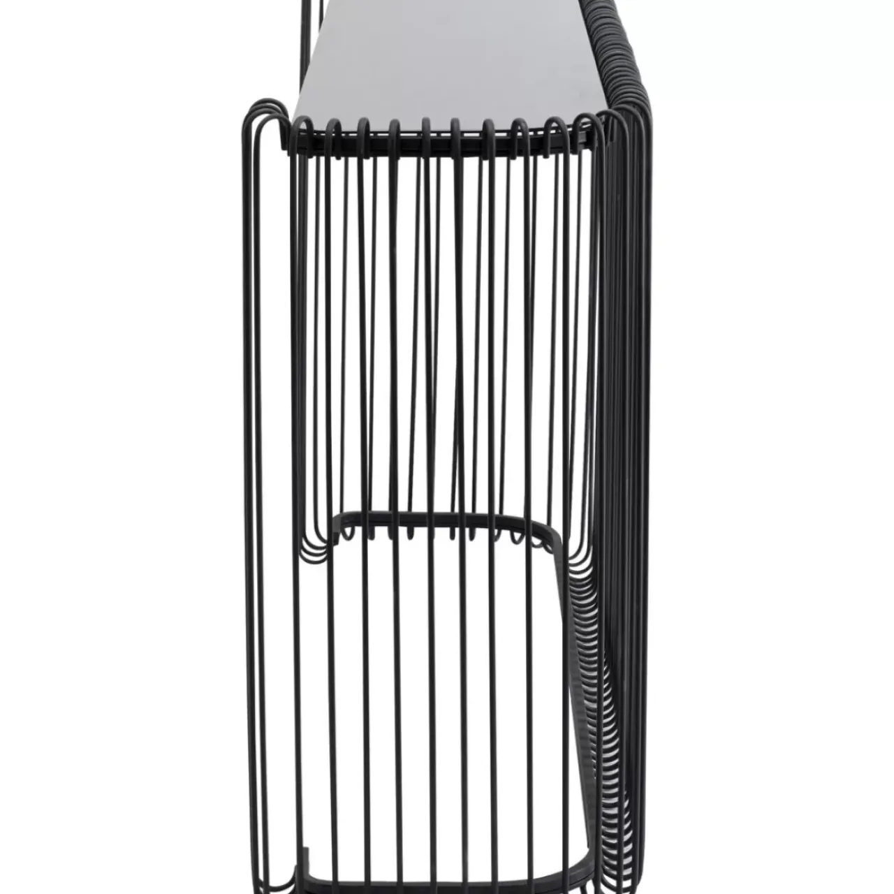 Kommoden & Sideboards-KARE Design Konsole Wire Glas Schwarz 142X89Cm