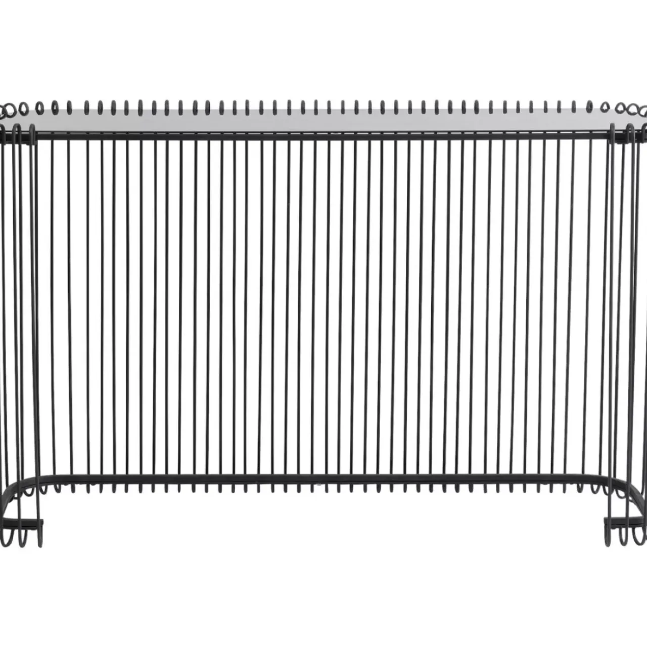 Kommoden & Sideboards-KARE Design Konsole Wire Glas Schwarz 142X89Cm