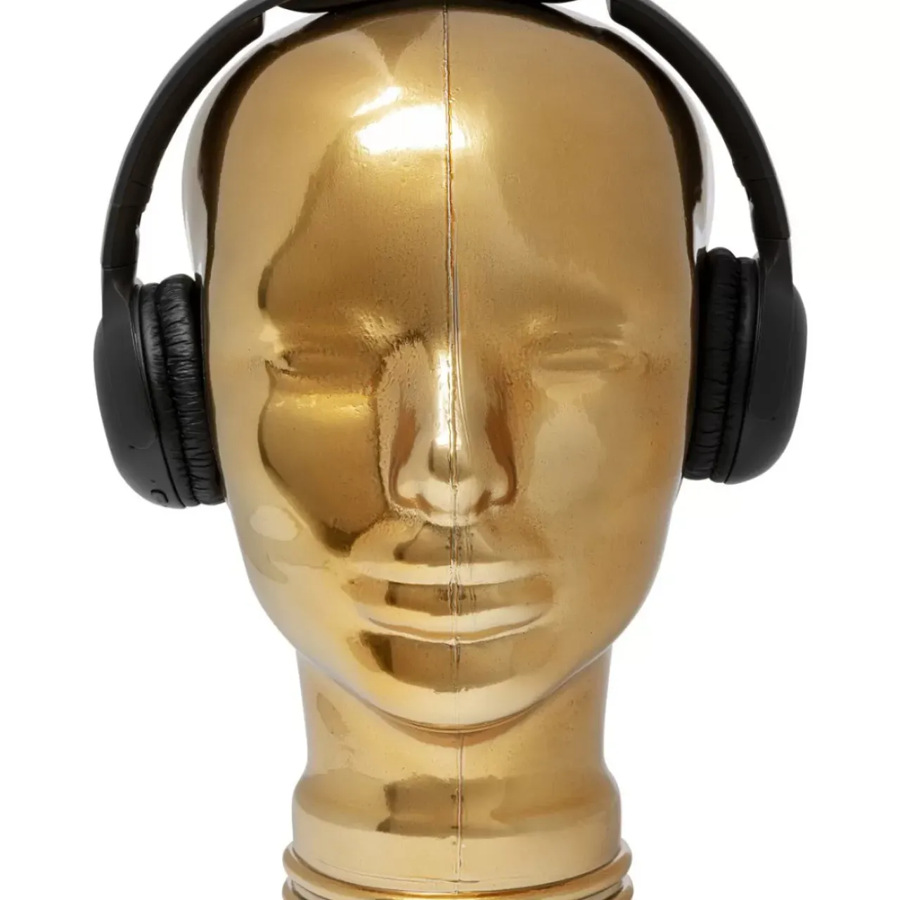 Deko & Geschenkartikel-KARE Design Kopfhorerstander Gold Metallic