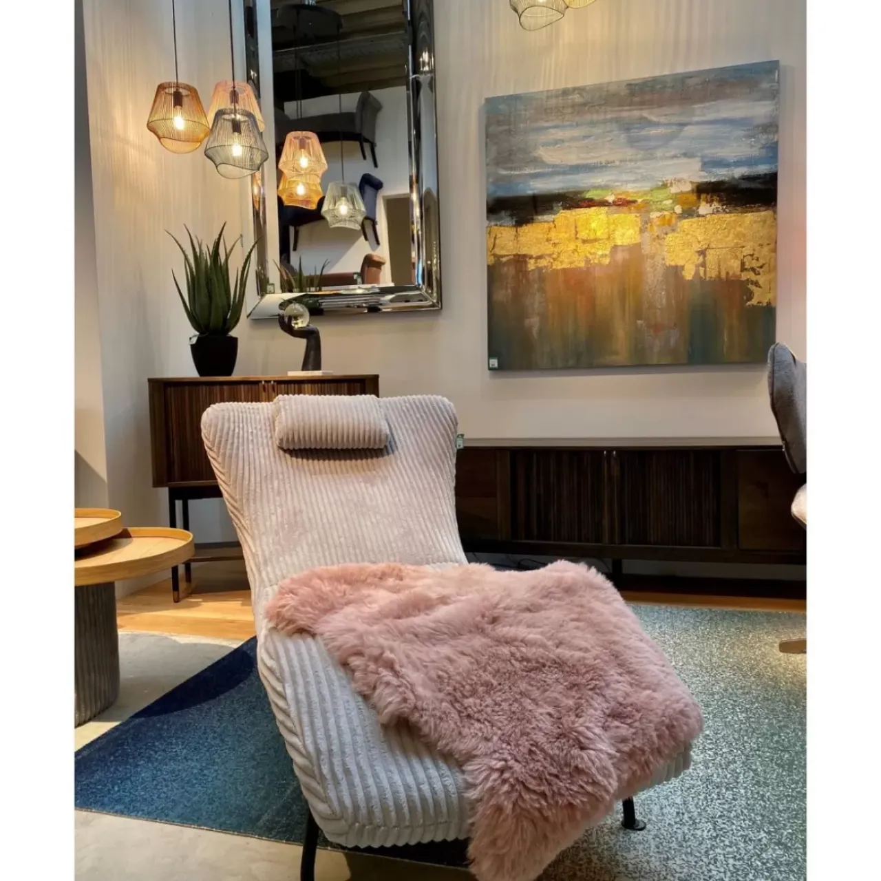 Teppiche-KARE Design Lammfell Heidi Rose 85X65Cm