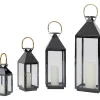 Kerzenständer & Laternen-KARE Design Laterne Giardino Schwarz Gold (4/Set)