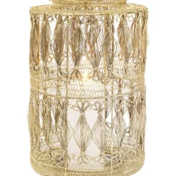 Kerzenständer & Laternen-KARE Design Laterne Hayat Brass 37Cm