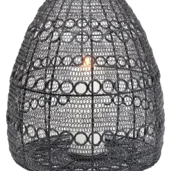Kerzenständer & Laternen-KARE Design Laterne Hayat Cone Schwarz 37Cm
