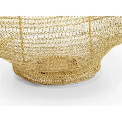 Kerzenständer & Laternen-KARE Design Laterne Mesh Brass O51Cm