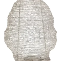 Kerzenständer & Laternen-KARE Design Laterne Mesh Silber O30Cm