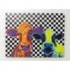 Bilder-KARE Design Leinwandbild Colorful Cows 120X90Cm