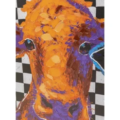 Bilder-KARE Design Leinwandbild Colorful Cows 120X90Cm