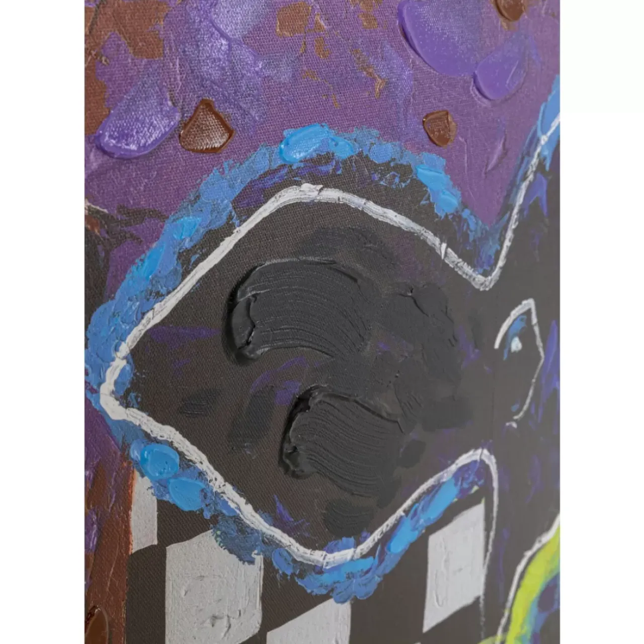 Bilder-KARE Design Leinwandbild Colorful Cows 120X90Cm