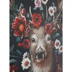 Bilder-KARE Design Leinwandbild Deer In Flower 90X140Cm