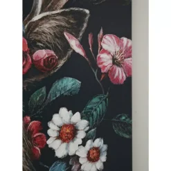 Bilder-KARE Design Leinwandbild Deer In Flower 90X140Cm