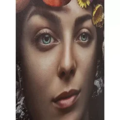 Bilder-KARE Design Leinwandbild Flower Art Lady 200X200Cm