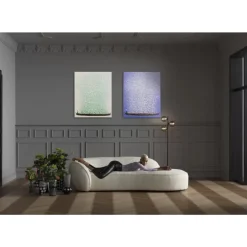 Bilder-KARE Design Leinwandbild Flower Boat Lila Weis 80X100Cm