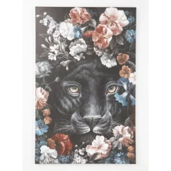 Bilder-KARE Design Leinwandbild Night Leo In Flower 90X140Cm