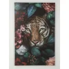 Bilder-KARE Design Leinwandbild Tiger In Flower 90X140Cm