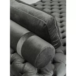 Sofas & Couches-KARE Design Liege Bottone Velvet Grau