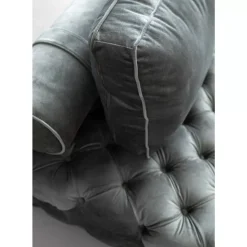 Sofas & Couches-KARE Design Liege Bottone Velvet Grau
