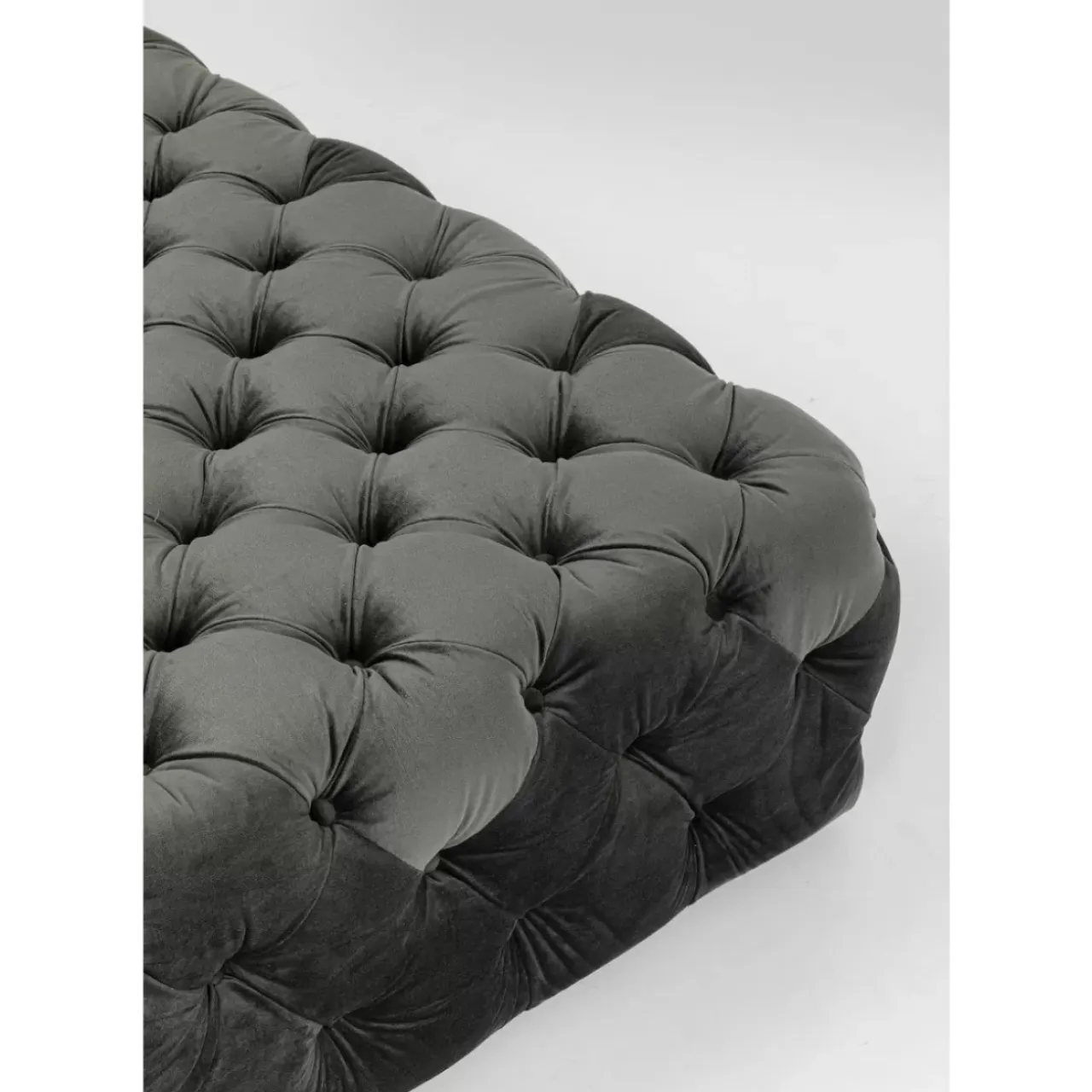 Sofas & Couches-KARE Design Liege Bottone Velvet Grau