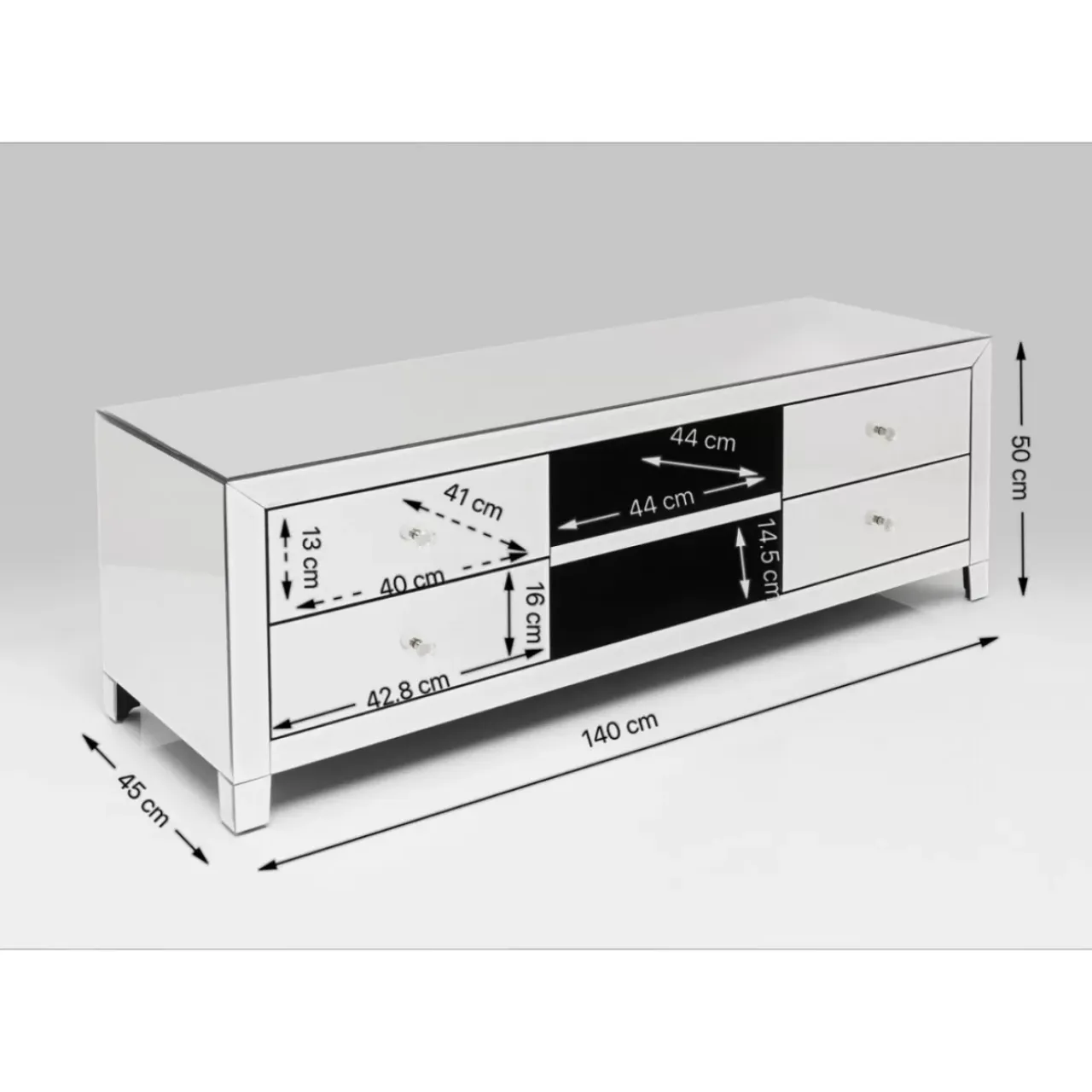 Kommoden & Sideboards-KARE Design Lowboard Luxury 140Cm