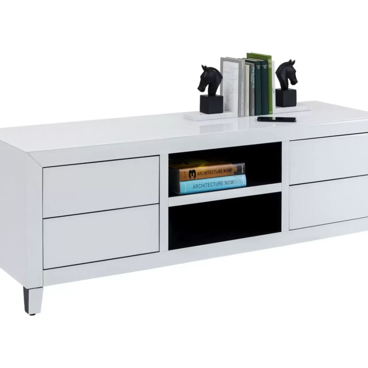 Kommoden & Sideboards-KARE Design Lowboard Luxury Push Weiss 140X50Cm