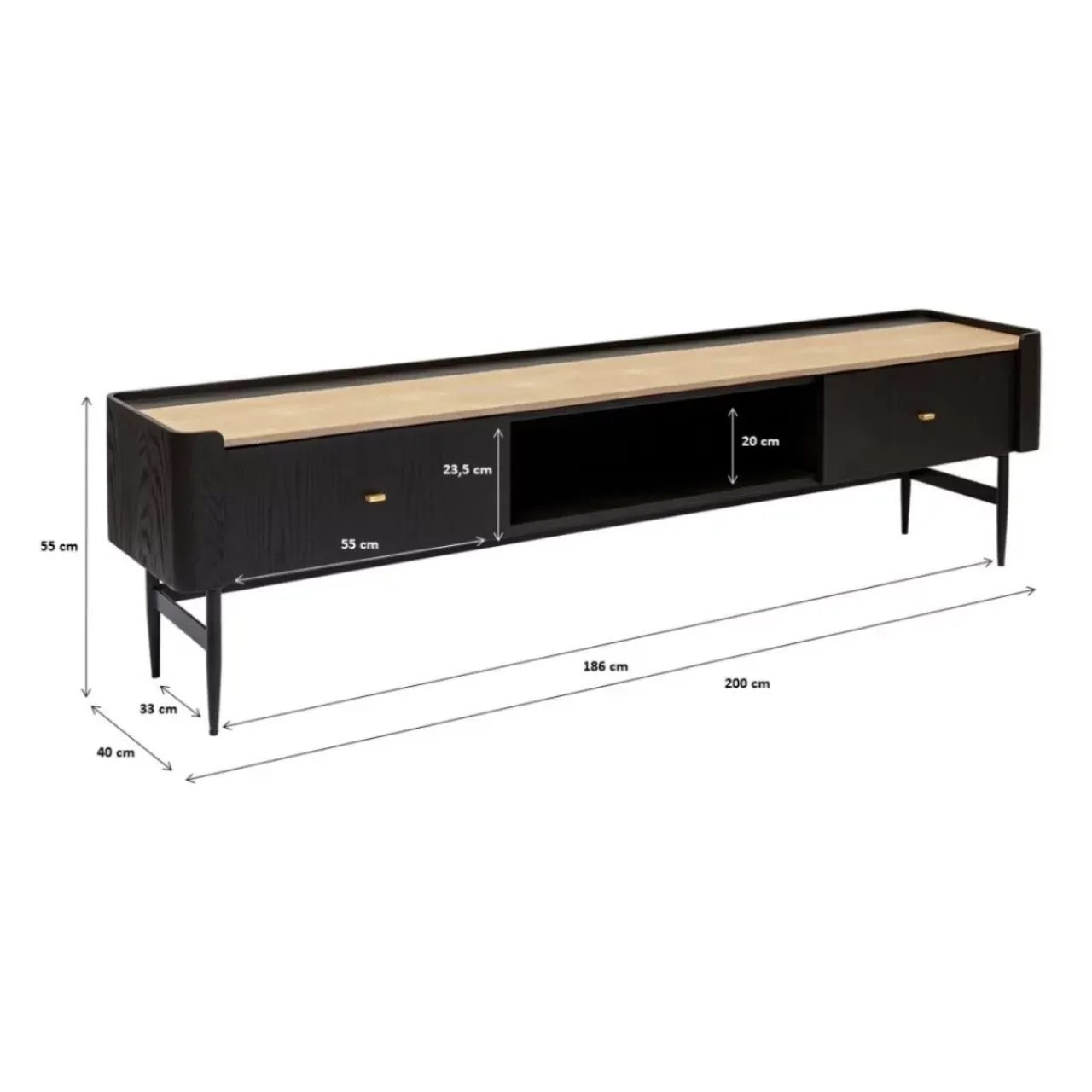 Kommoden & Sideboards-KARE Design Lowboard Milano 200