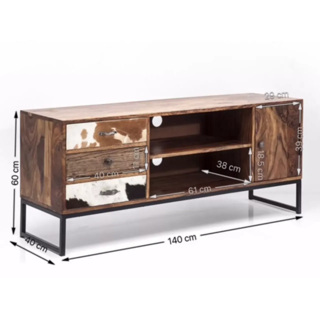 Kommoden & Sideboards-KARE Design Lowboard Rodeo 1Trg 3Sk