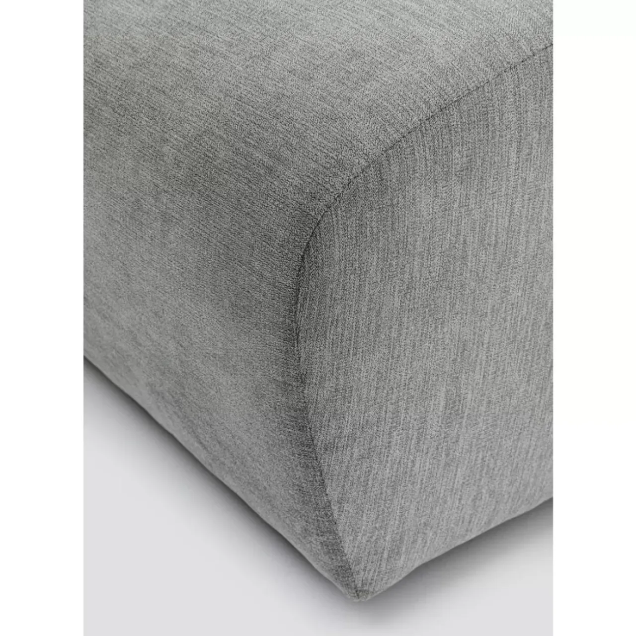 Sofas & Couches-KARE Design Lucca Hocker Grau 76Cm