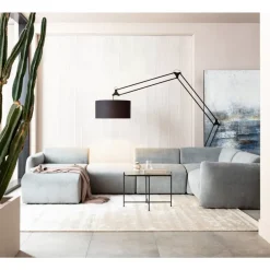 Sofas & Couches-KARE Design Lucca Ottomane Elements Grau Links 90Cm