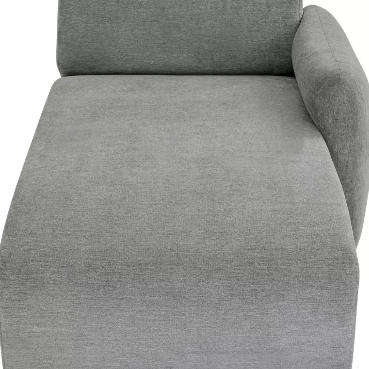 Sofas & Couches-KARE Design Lucca Ottomane Elements Grau Rechts 90Cm
