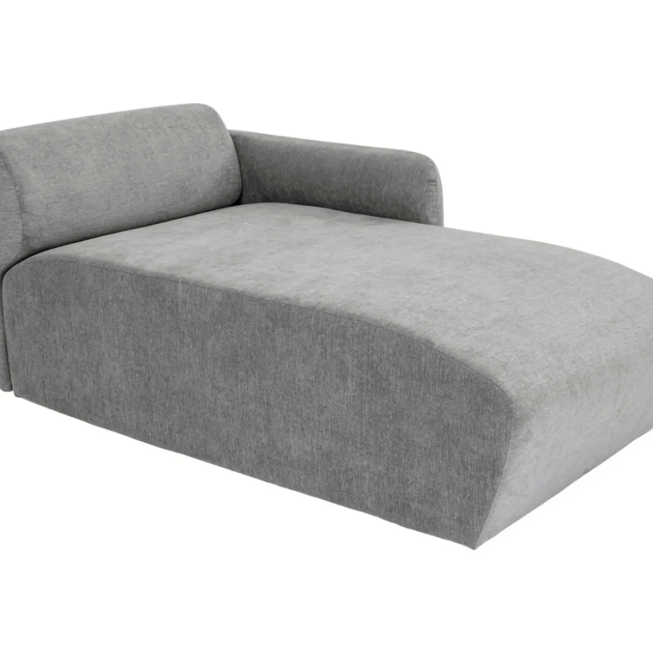 Sofas & Couches-KARE Design Lucca Ottomane Elements Grau Rechts 90Cm