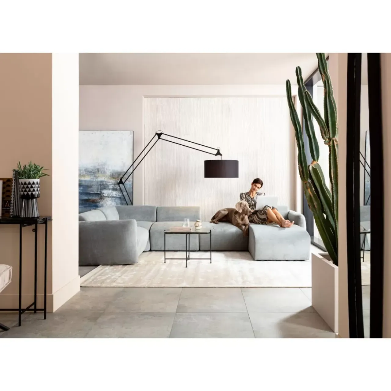 Sofas & Couches-KARE Design Lucca Schlussecke Elements Links Grau 89Cm