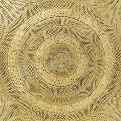 Bilder-KARE Design Objektbild Art Circle Gold 120X120Cm