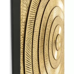 Bilder-KARE Design Objektbild Art Circle Gold 120X120Cm