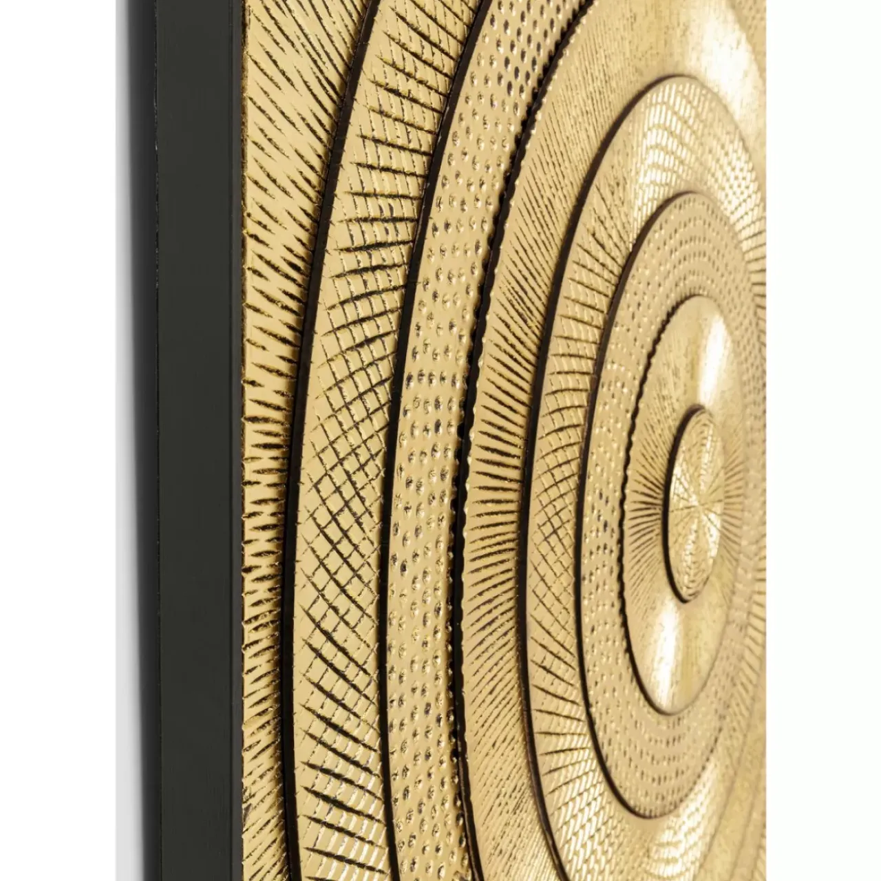 Bilder-KARE Design Objektbild Art Circle Gold 120X120Cm