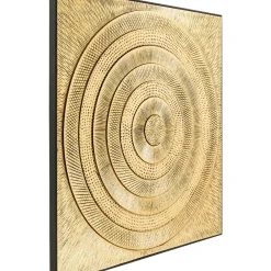 Bilder-KARE Design Objektbild Art Circle Gold 120X120Cm