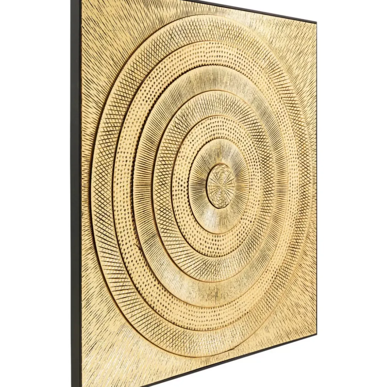 Bilder-KARE Design Objektbild Art Circle Gold 120X120Cm