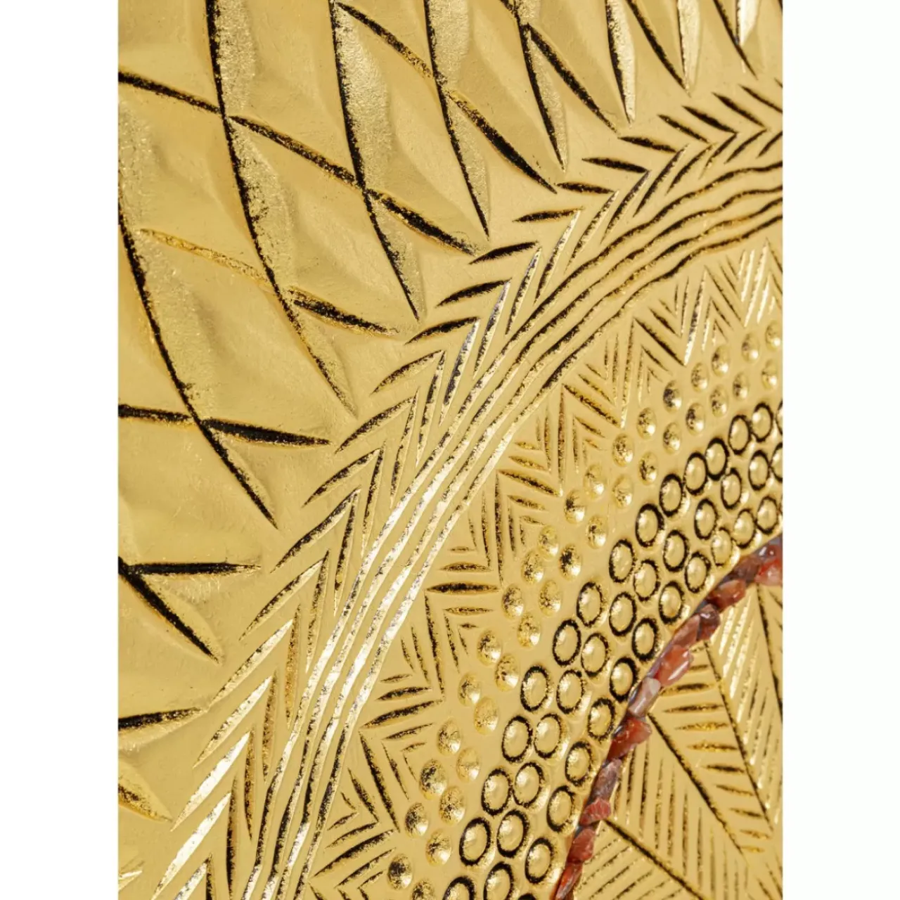 Bilder-KARE Design Objektbild Art Geometric Circle Gold 120X120Cm