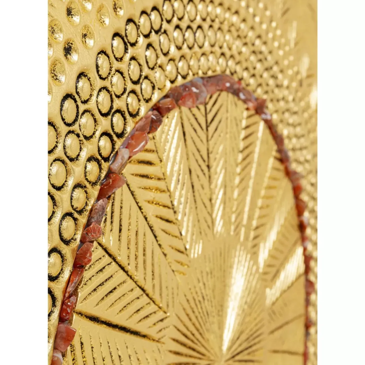 Bilder-KARE Design Objektbild Art Geometric Circle Gold 120X120Cm