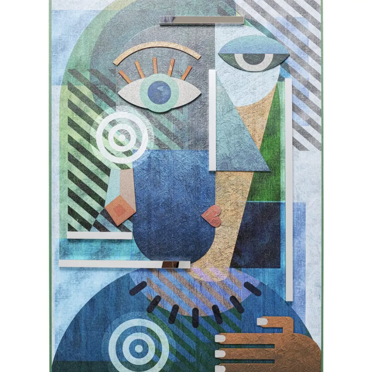 Bilder-KARE Design Objektbild Geometric Woman 100X150Cm