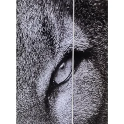 Paravents-KARE Design Paravent King Lion Vs Cat Girl 120X180Cm
