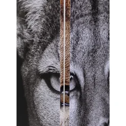 Paravents-KARE Design Paravent King Lion Vs Cat Girl 120X180Cm