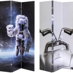 Paravents-KARE Design Paravent Triptychon Man Vs Oldtimer 120X180Cm