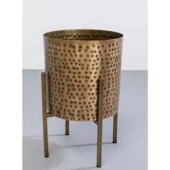 Aufbewahrung & Ordnung-KARE Design Pflanztopf Mynah Gold 42Cm