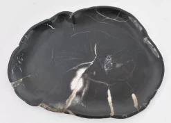 Geschirr & Tischaccessoires-KARE Design Platte Midnight Versteinertes Holz
