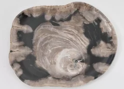 Geschirr & Tischaccessoires-KARE Design Platte Nachtwoud Versteinertes Holz