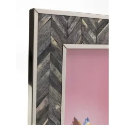 Deko & Geschenkartikel-KARE Design Rahmen Chevron Grau 20X25