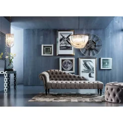 Sofas & Couches-KARE Design Recamiere Desire Velvet Silbergrau